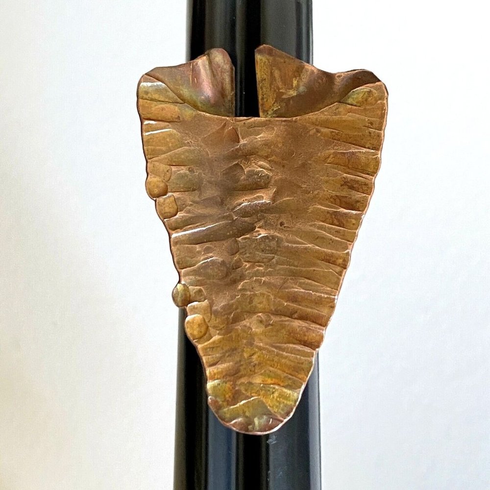 Don Dietz Organic Copper Leaf Handmade Unisex Mens Womens Ring Size 7-9